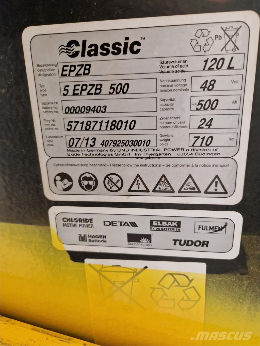 Atlet AS1N1L15T شاحنات ذات رافعات شوكية تعمل بالكهرباء