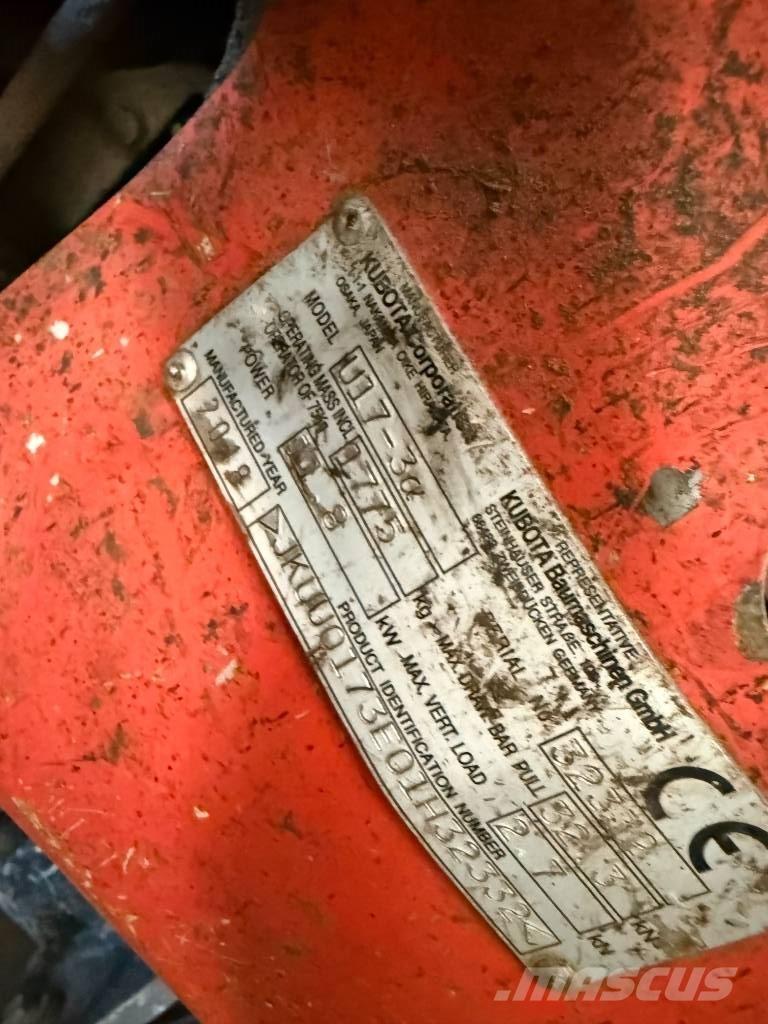 Kubota U 17-3 حفارات صغيرة أقل من 7 طن (حفارات صغيرة)