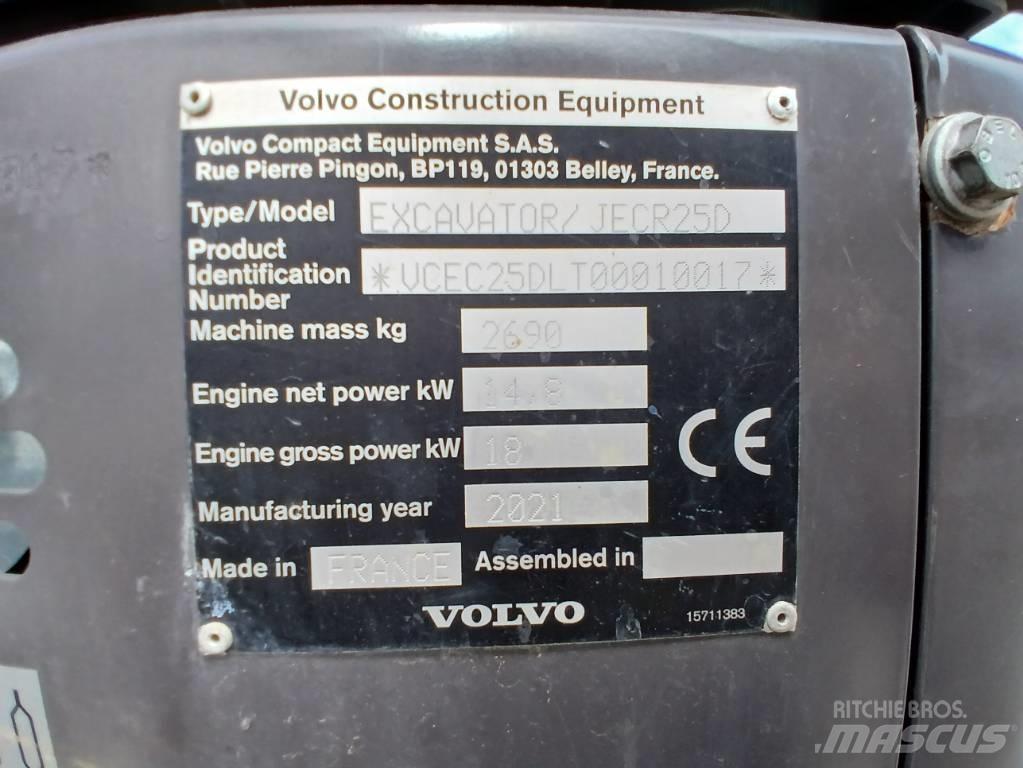 Volvo ECR 25 D حفارات صغيرة أقل من 7 طن (حفارات صغيرة)