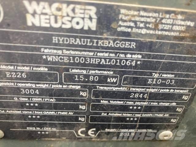 Wacker EZ26 حفارات صغيرة أقل من 7 طن (حفارات صغيرة)