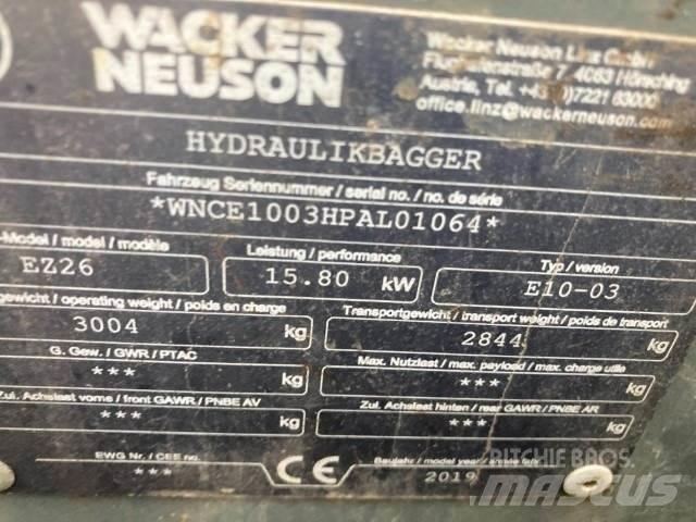 Wacker EZ26 حفارات صغيرة أقل من 7 طن (حفارات صغيرة)