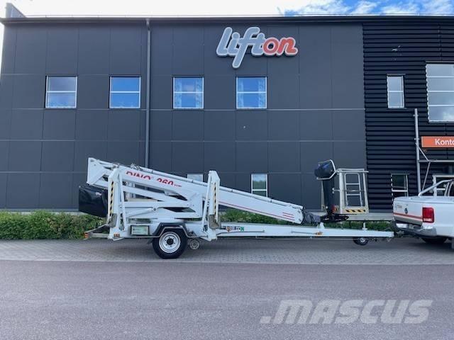 Dino 260 XTD Skylift المنصات الهوائية المثبتة على مقطورة