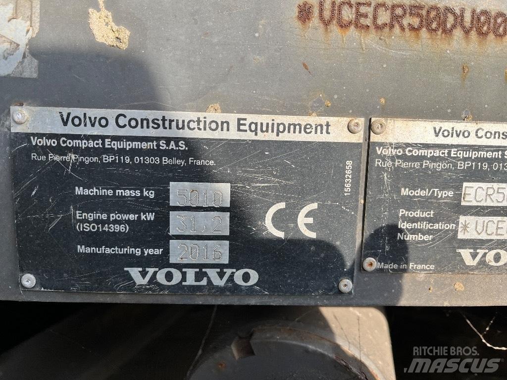 Volvo ECR 50 D حفارات صغيرة أقل من 7 طن (حفارات صغيرة)