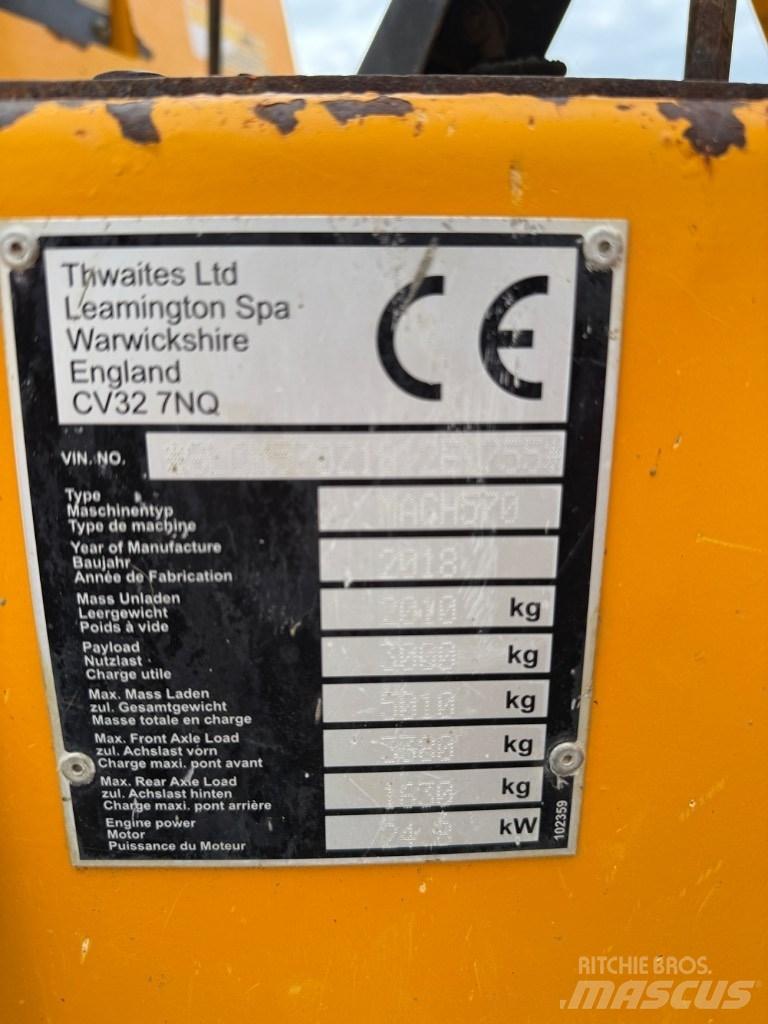 Thwaites 3 ton عربات نقل قلابة للمواقع
