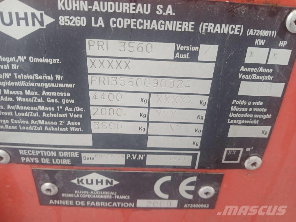 Kuhn Primor 3560 آلات تمزيق الحزم وتقطيعها ونشرها