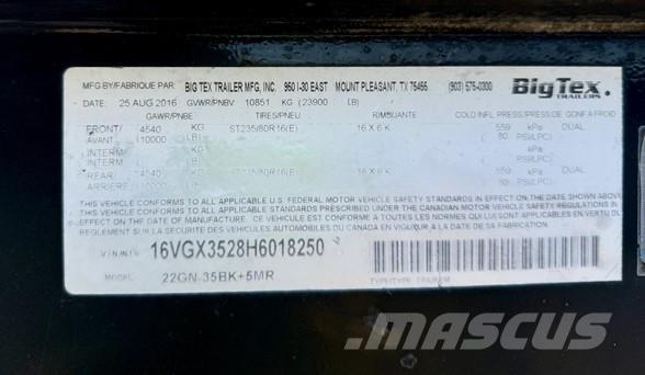 Big Tex 22GN مقطوروات مسطحة/مفصلية الجوانب