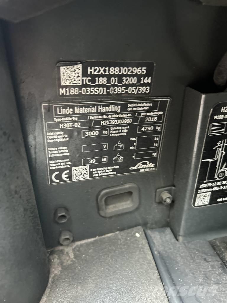 Linde H30T-02 شاحنات LPG