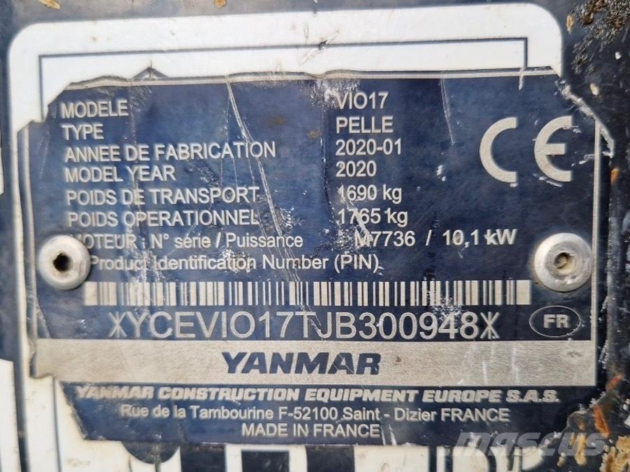 Yanmar Vio 17 حفارات صغيرة أقل من 7 طن (حفارات صغيرة)