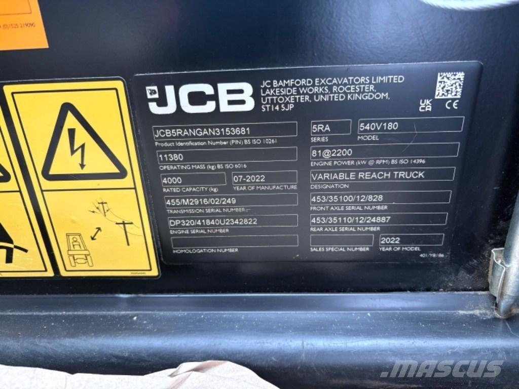 JCB 540-180 مناولات متداخلة