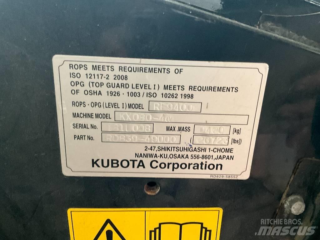 Kubota KX 080-4 A كابينة والداخلية