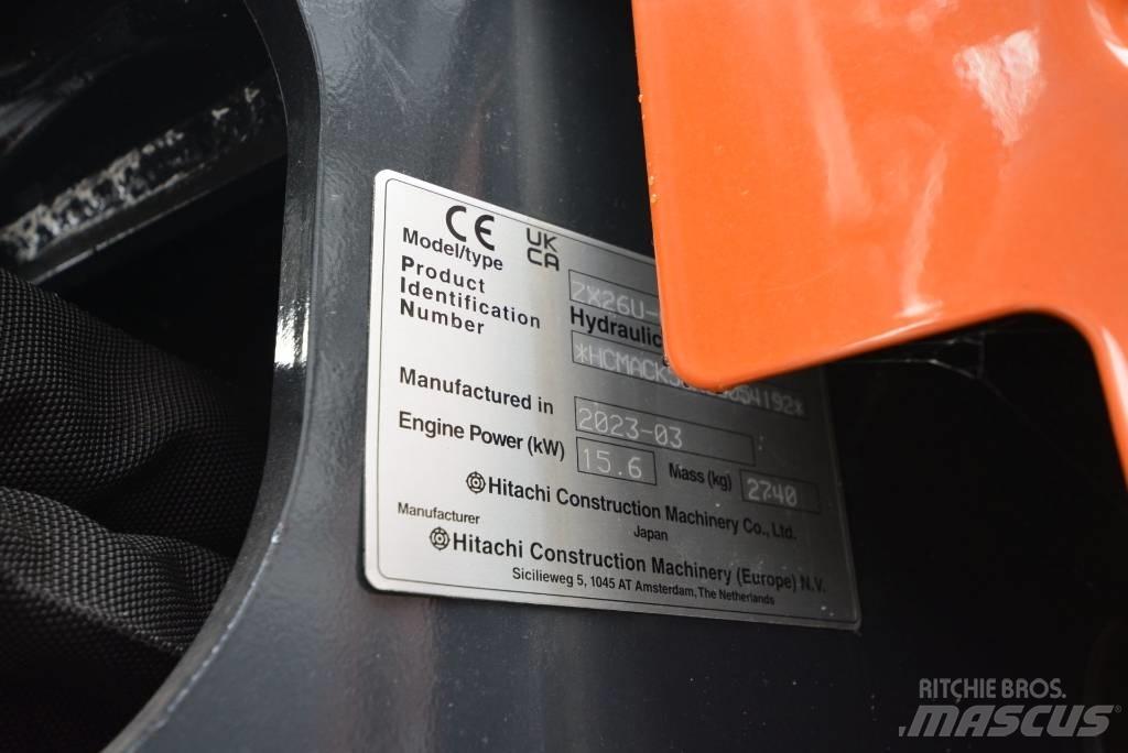 Hitachi ZX 26 U-6 حفارات صغيرة أقل من 7 طن (حفارات صغيرة)