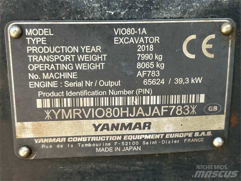 Yanmar Vio 80-1A حفارات وسط 7 طن - 12 طن