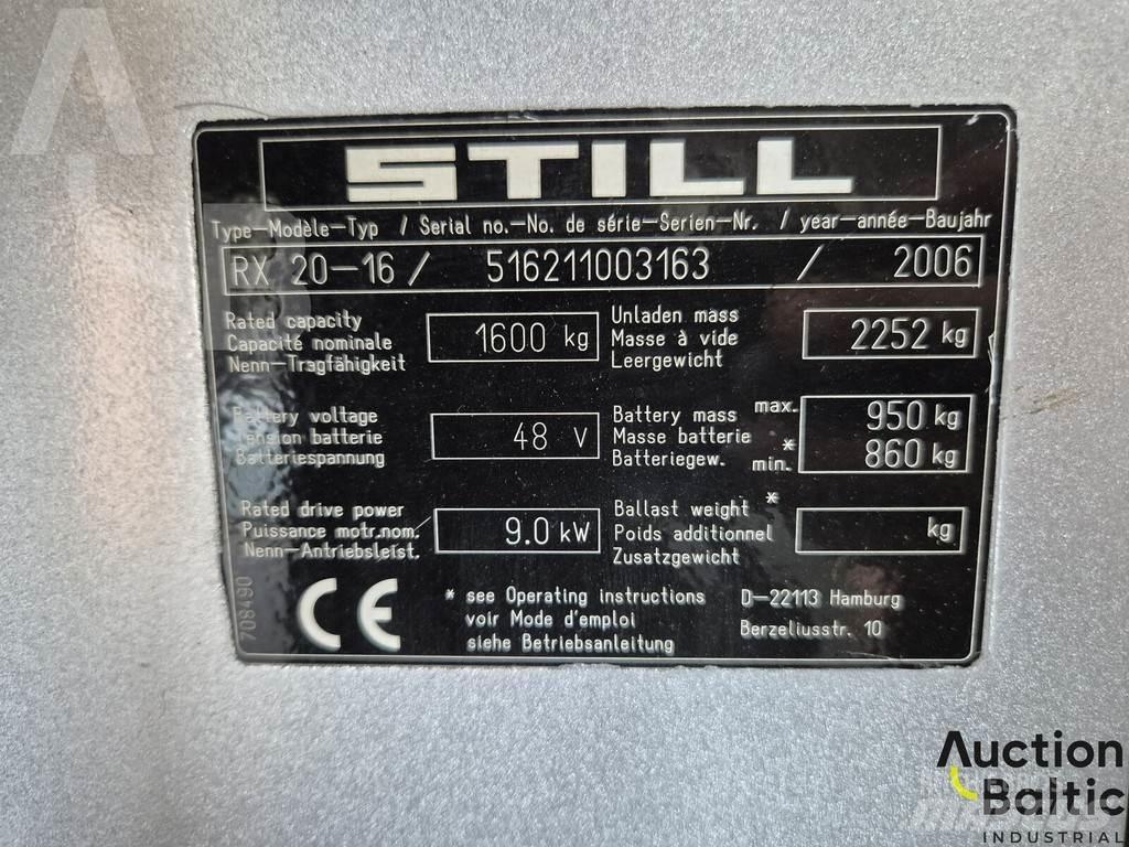 Still RX20-16 شاحنات ذات رافعات شوكية تعمل بالكهرباء