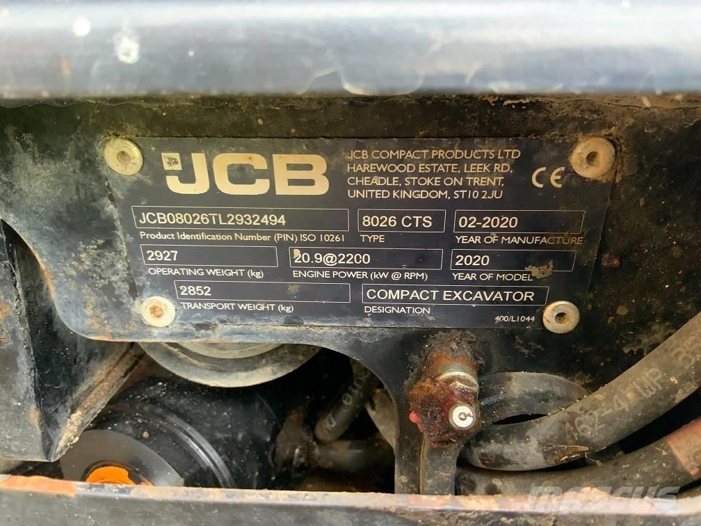 JCB 8026 CTS حفارات صغيرة أقل من 7 طن (حفارات صغيرة)