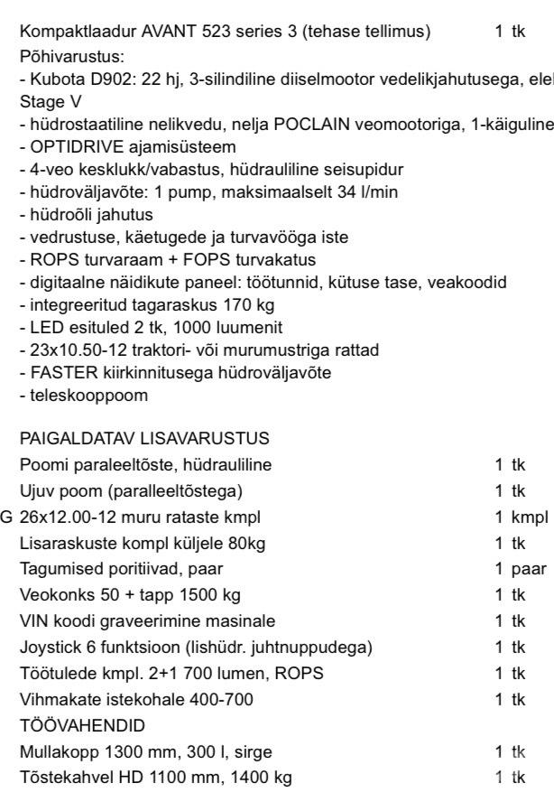 Avant 523 لوادر انزلاقية التوجيه