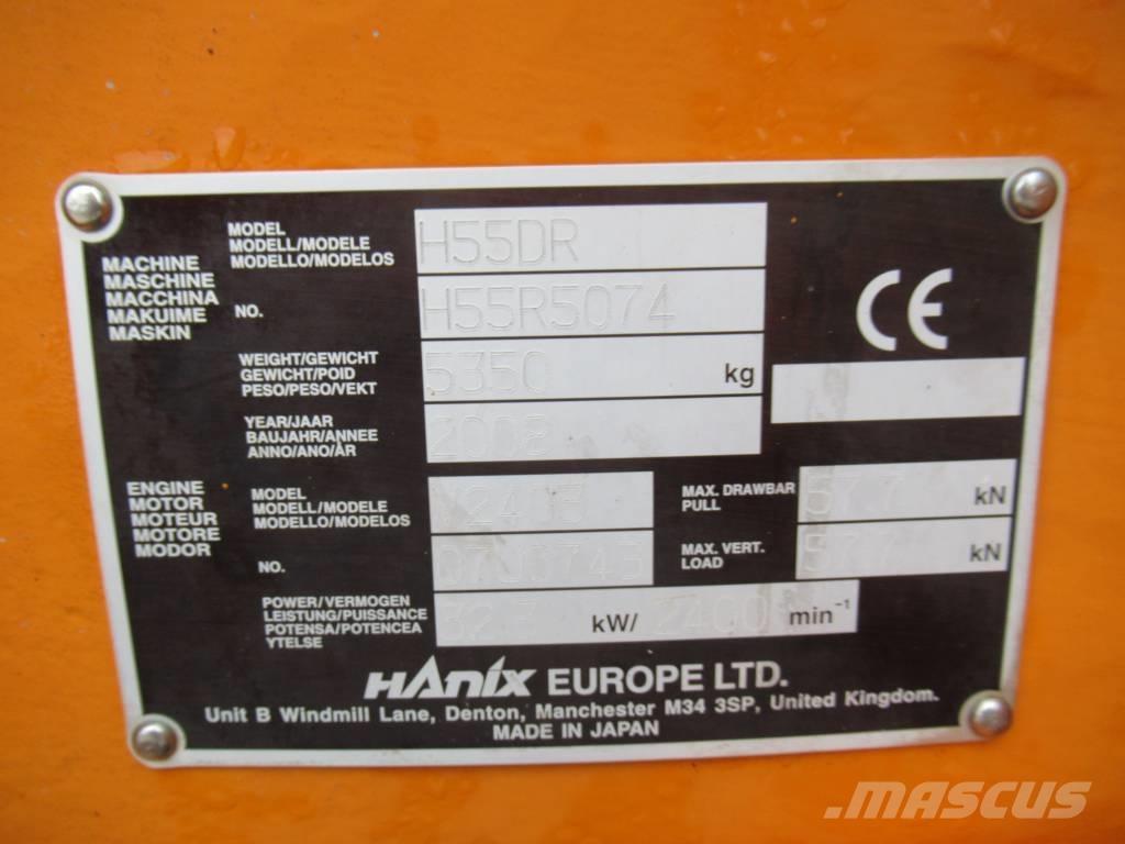 Hanix H 55 DR حفارات صغيرة أقل من 7 طن (حفارات صغيرة)