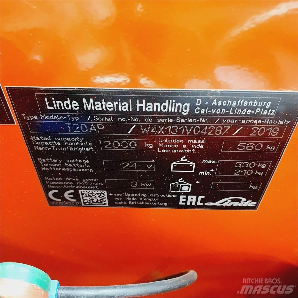 Linde T20AP kurz معدات الرفع منخفض المستوى