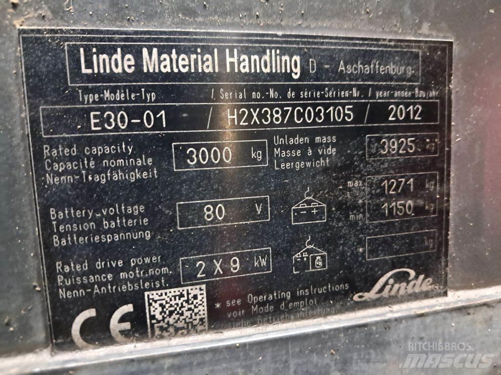 Linde E30-01 شاحنات ذات رافعات شوكية تعمل بالكهرباء