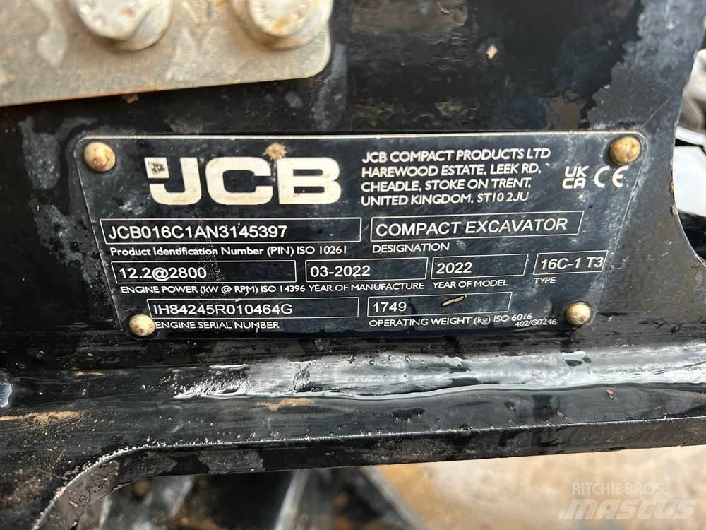JCB 16C-1 حفارات صغيرة أقل من 7 طن (حفارات صغيرة)