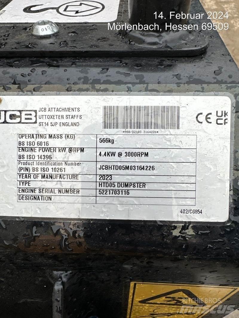 JCB HTD5 mit Tritt عربات نقل قلابة للمواقع