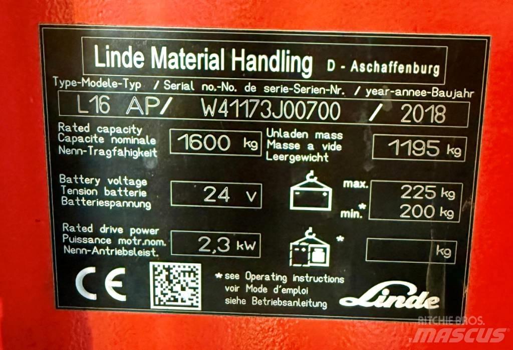 Linde L16APi/1173 شاحنات مناولة ذاتية الدفع