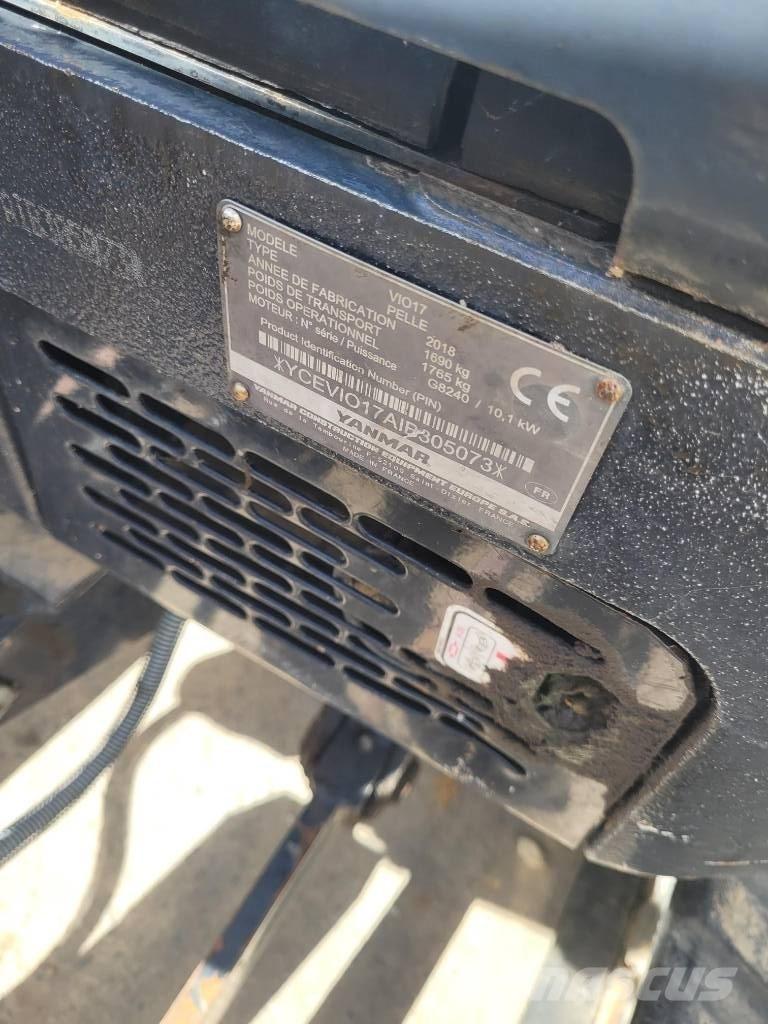 Yanmar Vio 17 U حفارات صغيرة أقل من 7 طن (حفارات صغيرة)