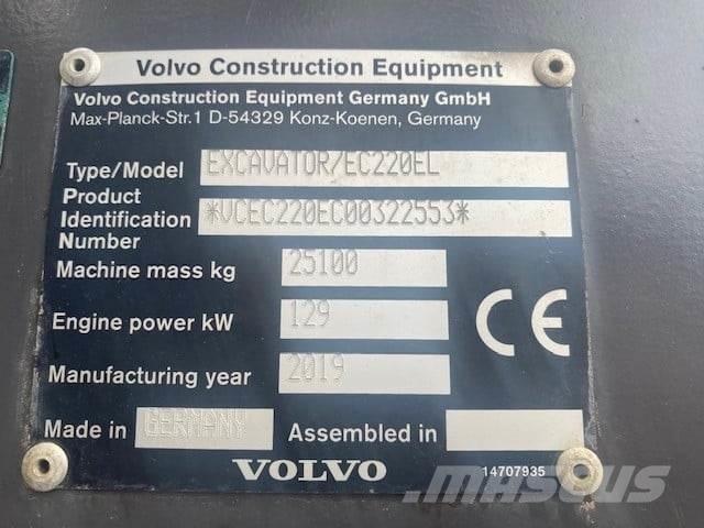 Volvo EC220EL حفارات زحافة