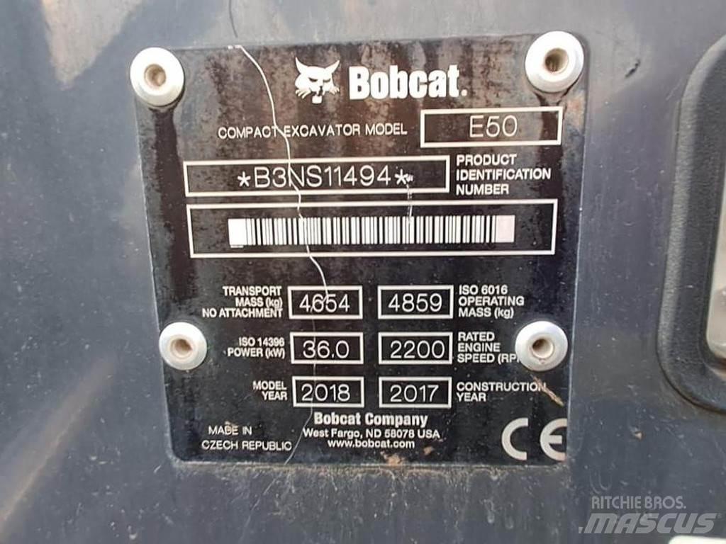 Bobcat E50 حفارات صغيرة أقل من 7 طن (حفارات صغيرة)