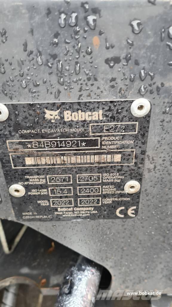 Bobcat E 27z حفارات صغيرة أقل من 7 طن (حفارات صغيرة)