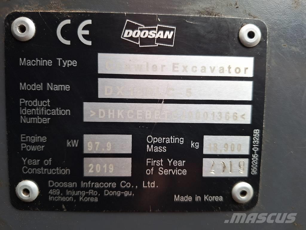 Doosan DX 180 -5 حفارات زحافة
