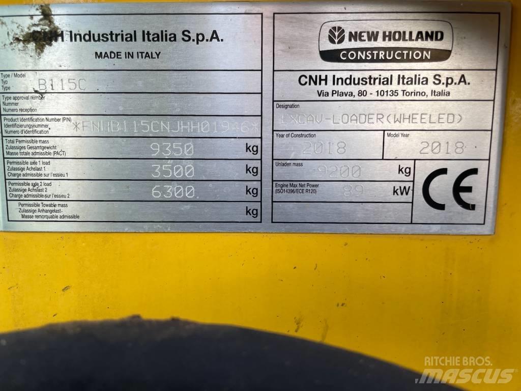 New Holland B115C لوادر ذات جرافات عكسية