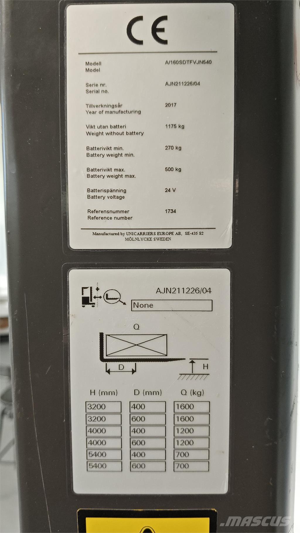 Atlet AJN160 شاحنات مناولة ذاتية الدفع
