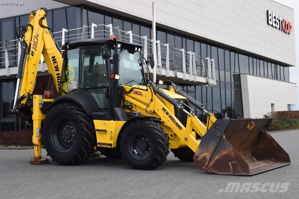 New Holland B 110 C لوادر ذات جرافات عكسية