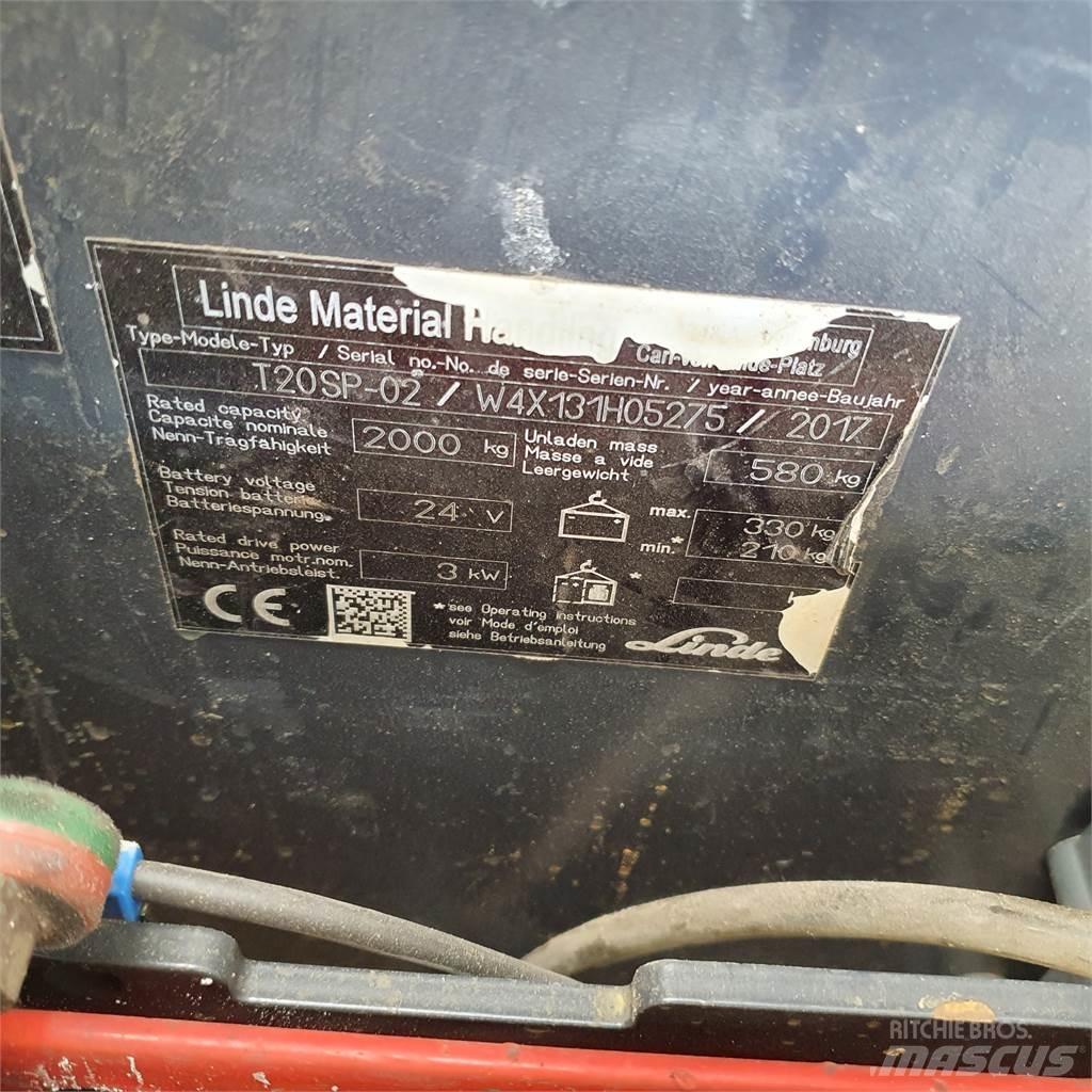 Linde T20SP kurz معدات الرفع منخفض المستوى