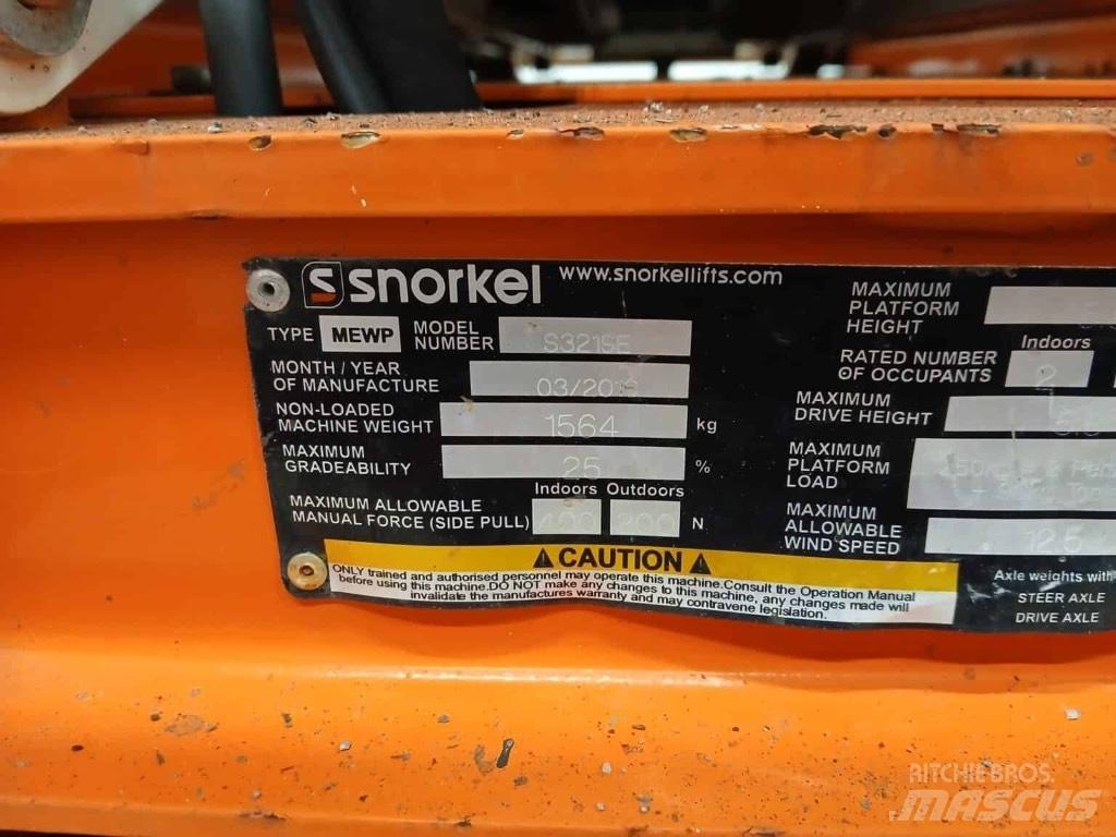 Snorkel S 3219 E رافعات مقصية الشكل