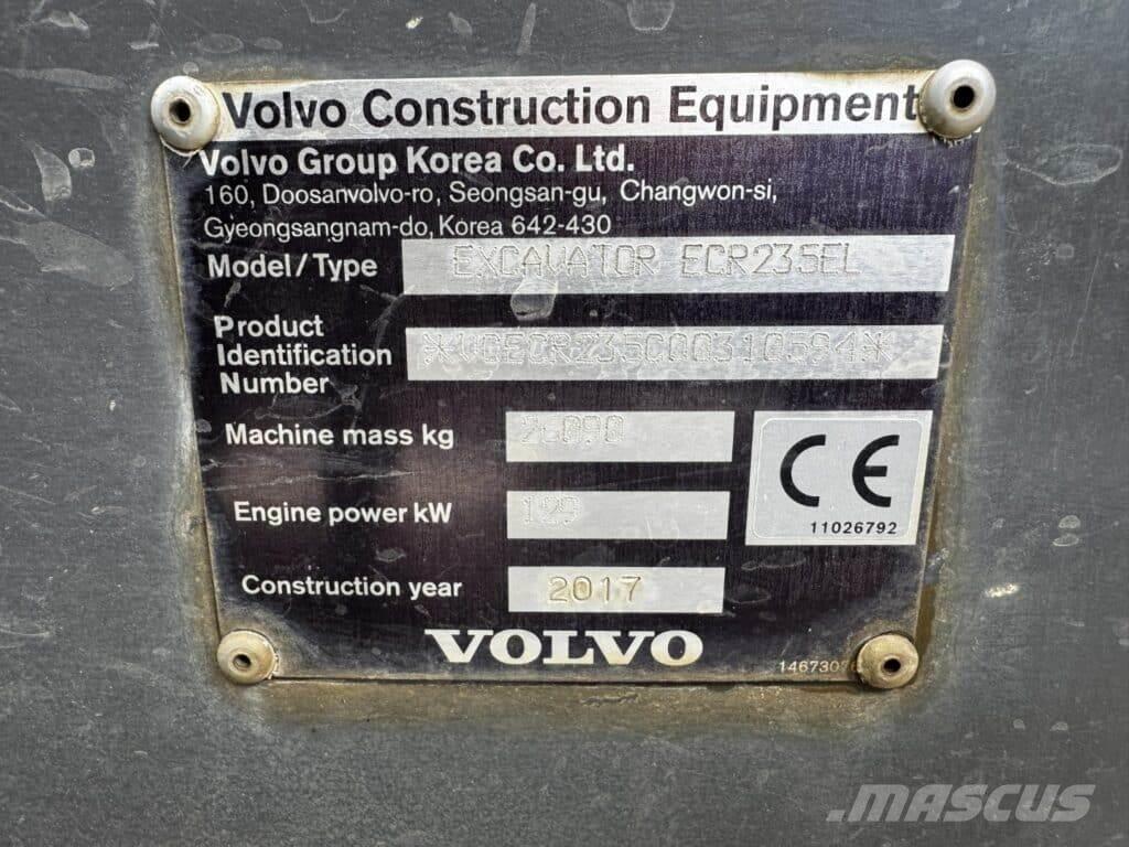 Volvo ECR235EL حفارات زحافة