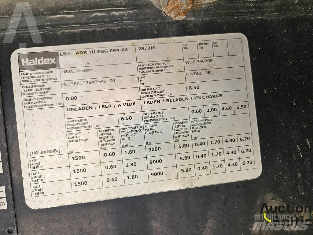 H&W HWDKSS 38 نصف مقطورات بباب جانبي
