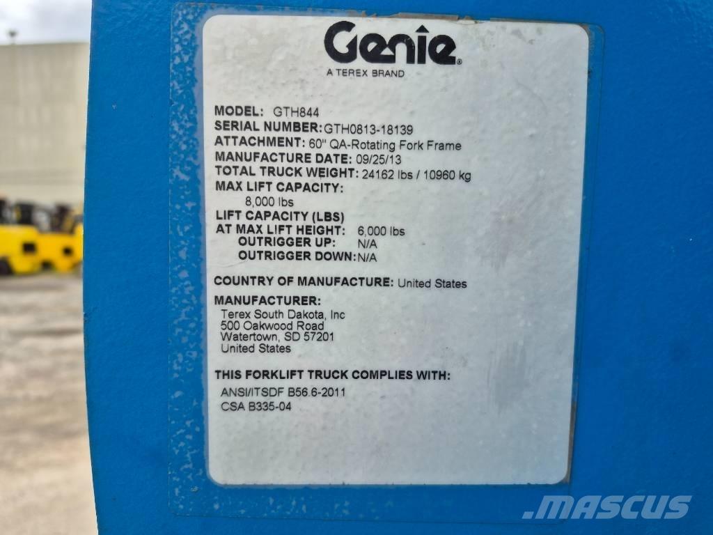 Genie GTH 844 مناولات متداخلة