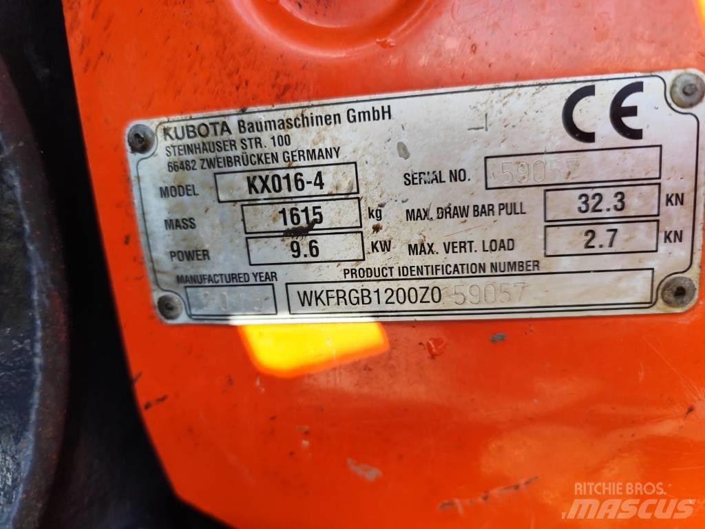 Kubota KX 016-4 حفارات صغيرة أقل من 7 طن (حفارات صغيرة)