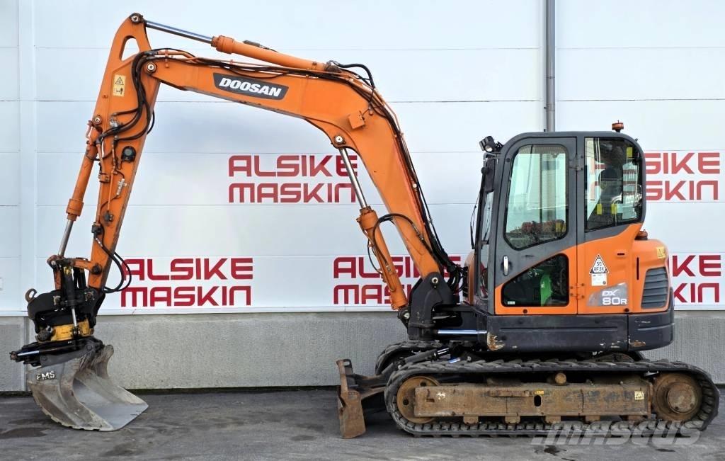 Doosan DX 80 R حفارات وسط 7 طن - 12 طن