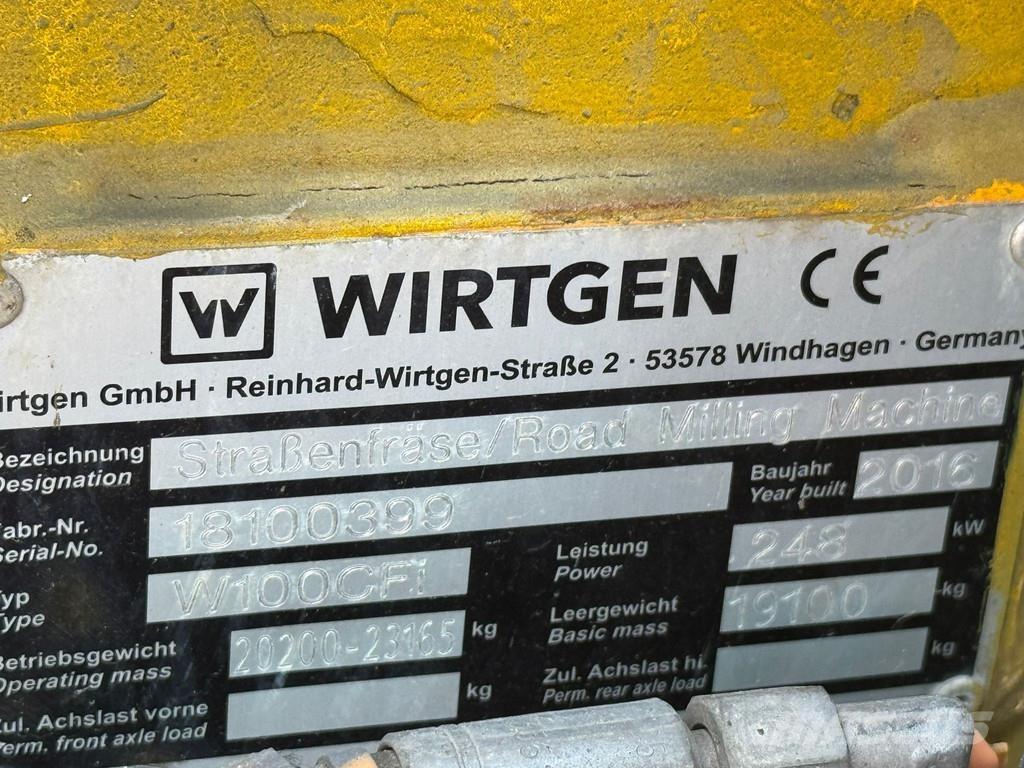 Wirtgen W100CFI ماكينات الكشط البارد للأسفلت