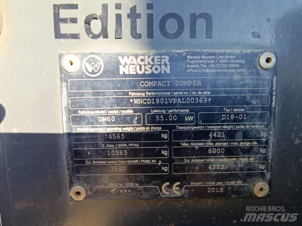 Wacker Neuson DW 60 عربات نقل قلابة للمواقع