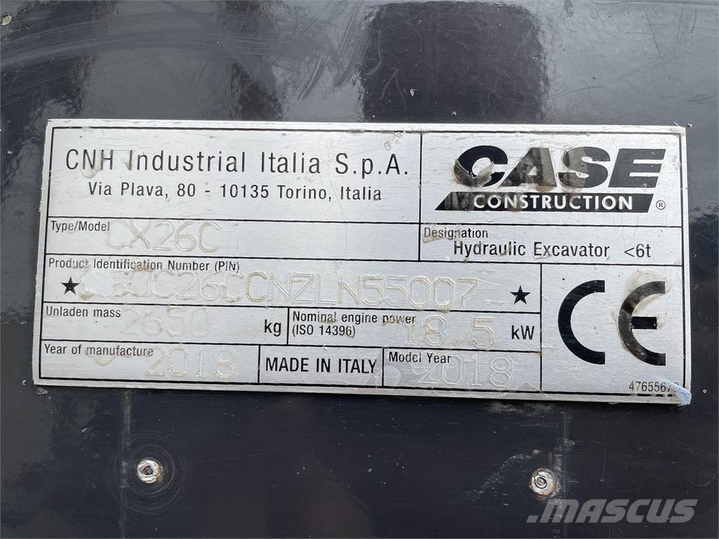 CASE CX26C حفارات بعجل
