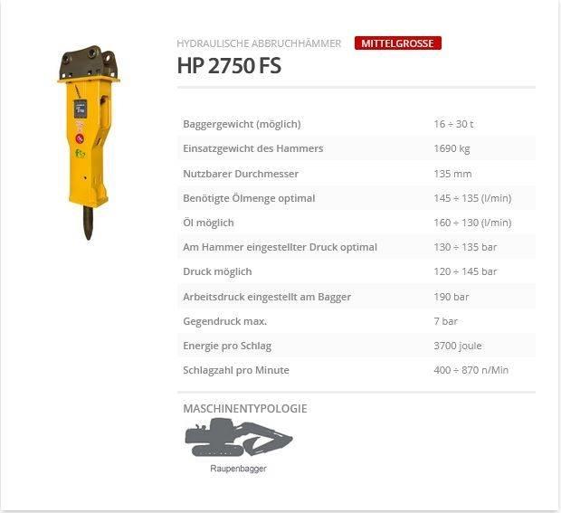 Indeco HP 2750 FS مطارق / كسارات
