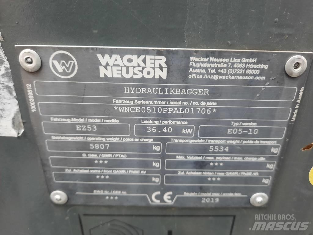 Wacker Neuson EZ 53 حفارات صغيرة أقل من 7 طن (حفارات صغيرة)