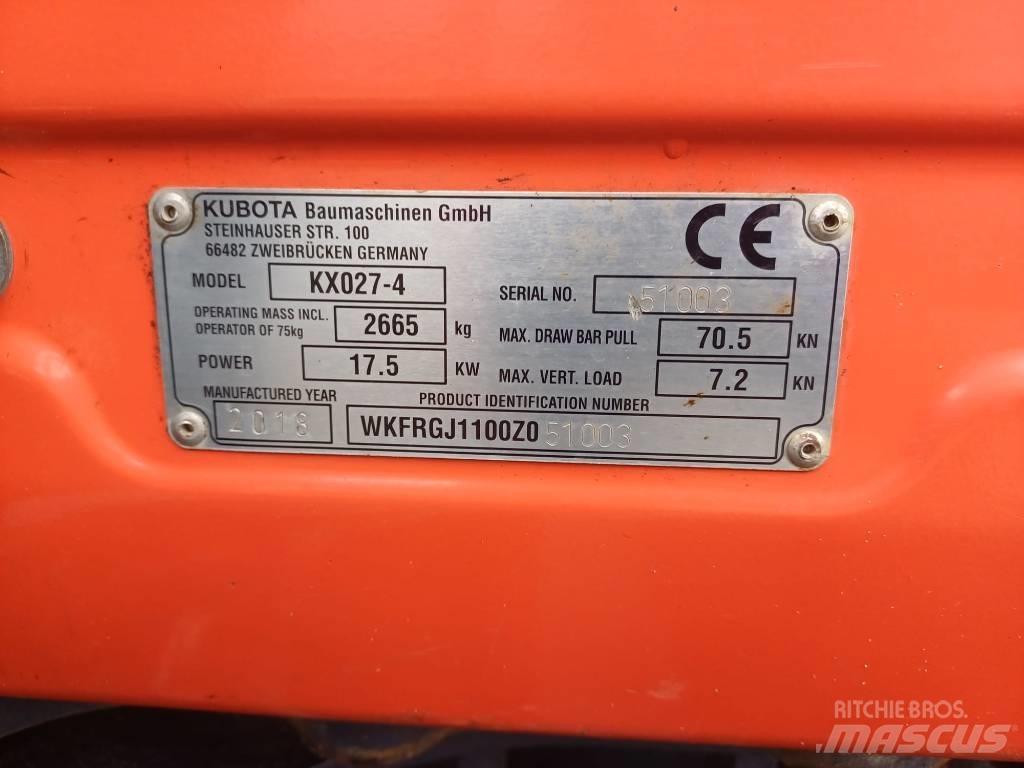 Kubota KX027-4 حفارات صغيرة أقل من 7 طن (حفارات صغيرة)