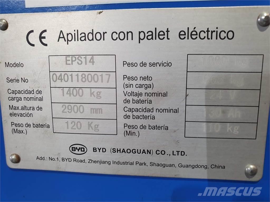 BYD EPS14 شاحنات مناولة ذاتية الدفع