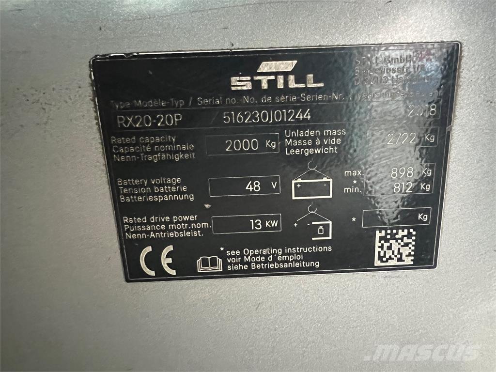 Still RX20-20P شاحنات ذات رافعات شوكية تعمل بالكهرباء