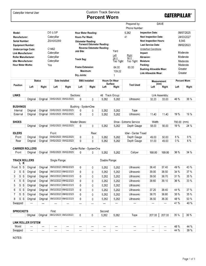 CAT D 5 LGP بلدوزرات مجنزرة