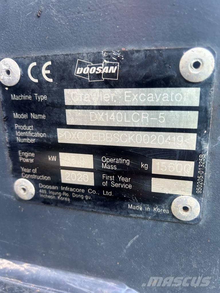Doosan DX140LCR-5 حفارات زحافة